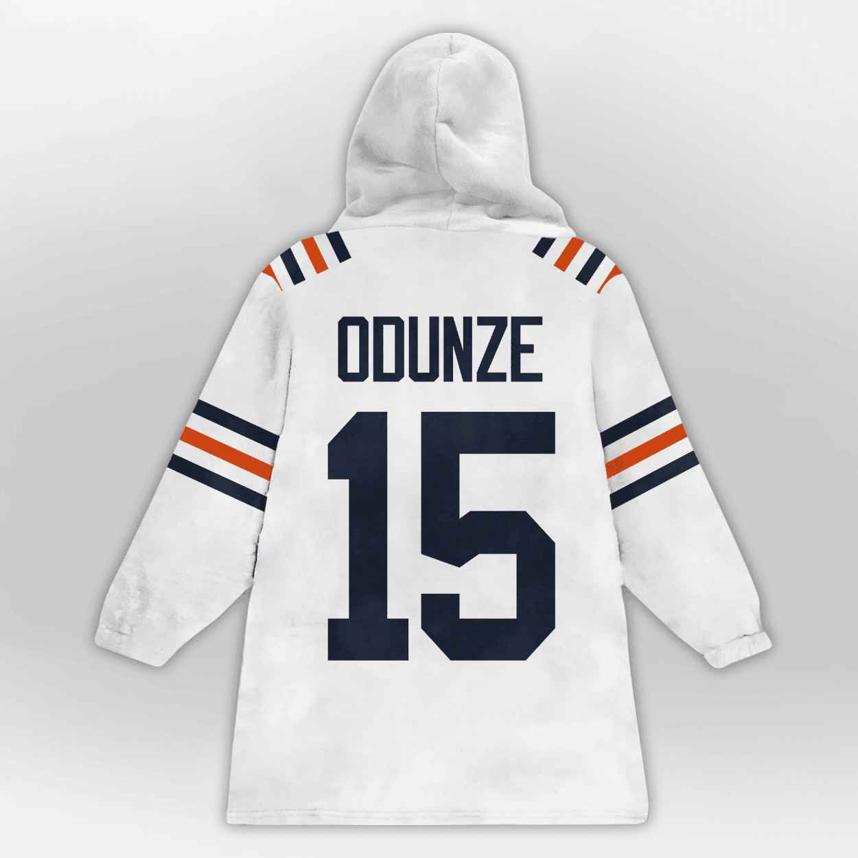 Odunze 15 Chicago Football Unisex Blanket Hoodie Odunze 15 Chicago Football Unisex Blanket Hoodie