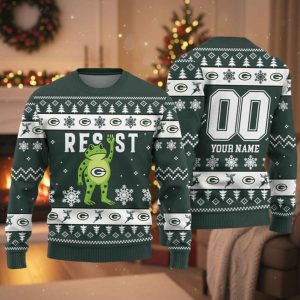 Packers Portland Frog Resist Ugly Christmas Sweater 1 Packers Portland Frog Resist Ugly Christmas Sweater