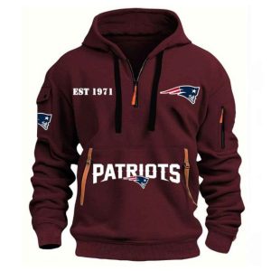 Patriots EST 1971 Quarter Zip Hoodie