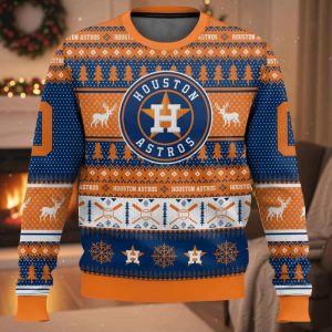 Personalized Astros Baseball 2025 Ugly Christmas Sweater