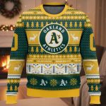 Personalized Athletics Baseball 2025 Ugly Christmas Sweater