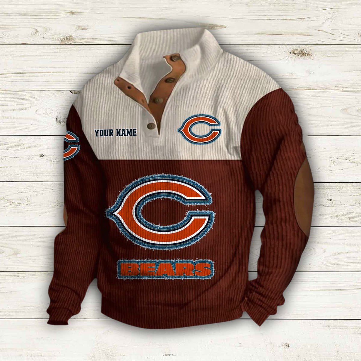Personalized Bears Stand-Up Collar Sweatshirt Personalized Bears Stand-Up Collar Sweatshirt