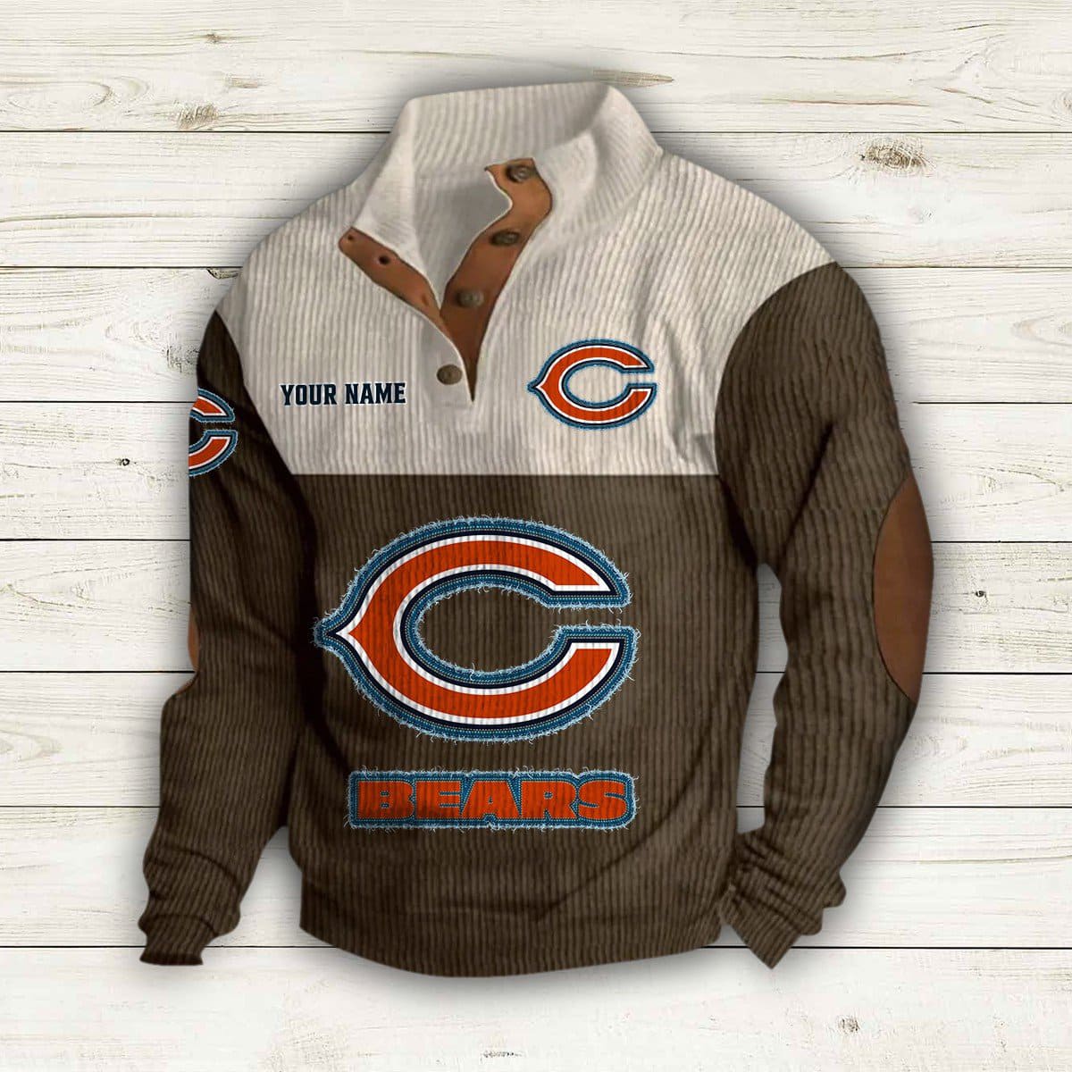 Personalized Bears Stand-Up Collar Sweatshirt Personalized Bears Stand-Up Collar Sweatshirt