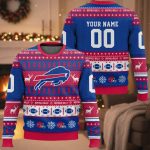 Personalized Bills Football 2025 Ugly Christmas Sweater