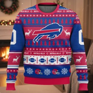 Personalized Bills Football 2025 Ugly Christmas Sweater 1 Personalized Bills Football 2025 Ugly Christmas Sweater