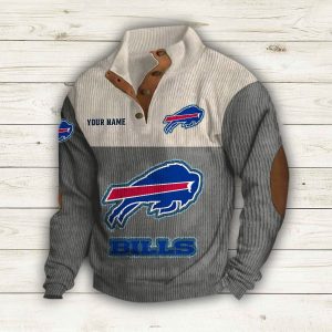 Personalized Bills Stand Up Collar Sweatshirt