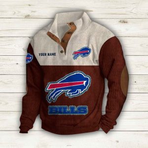 Personalized Bills Stand Up Collar Sweatshirt