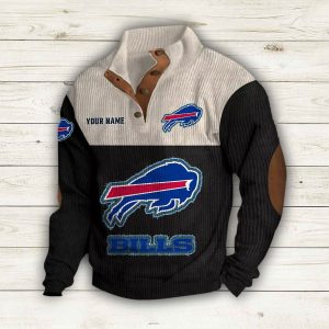Personalized Bills Stand Up Collar Sweatshirt
