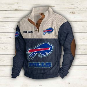 Personalized Bills Stand Up Collar Sweatshirt