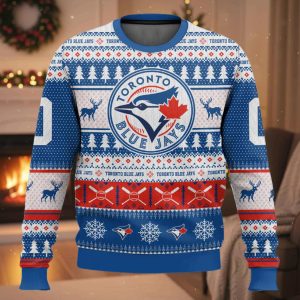 Personalized Blue Jays Baseball 2025 Ugly Christmas Sweater 1 Personalized Blue Jays Baseball 2025 Ugly Christmas Sweater