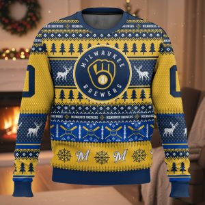 Personalized Brewers Baseball 2025 Ugly Christmas Sweater