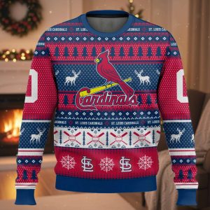 Personalized Cardinals Baseball 2025 Ugly Christmas Sweater