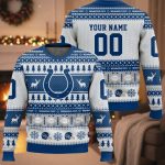 Personalized Colts Football 2025 Ugly Christmas Sweater