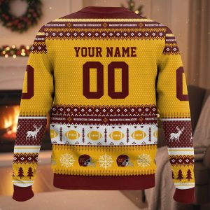 Personalized Commanders Football 2025 Ugly Christmas Sweater
