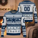 Personalized Cowboys Football 2025 Ugly Christmas Sweater