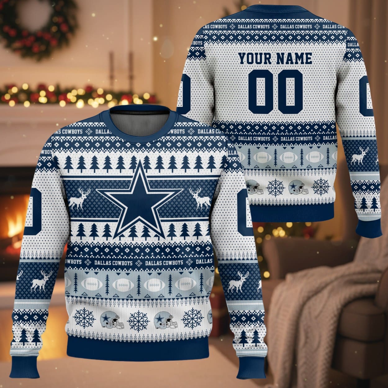 Personalized Cowboys Football 2025 Ugly Christmas Sweater Personalized Cowboys Football 2025 Ugly Christmas Sweater