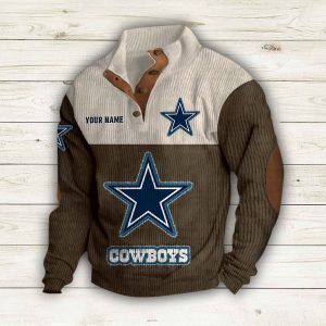 Personalized Cowboys Stand Up Collar Sweatshirt