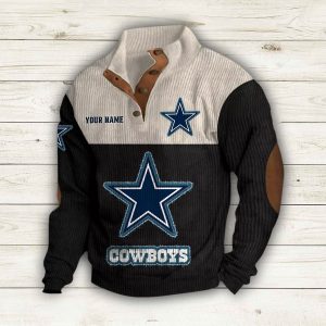Personalized Cowboys Stand Up Collar Sweatshirt