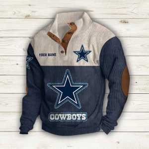Personalized Cowboys Stand Up Collar Sweatshirt