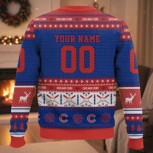 Personalized Cubs Baseball 2025 Ugly Christmas Sweater 1 Personalized Cubs Baseball 2025 Ugly Christmas Sweater