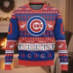 Personalized Cubs Baseball 2025 Ugly Christmas Sweater