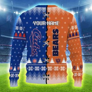 Personalized Cubs x Bears Ugly Christmas Sweater