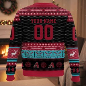 Personalized Diamondbacks Baseball 2025 Ugly Christmas Sweater