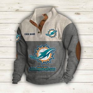 Personalized Dolphins Stand-Up Collar Sweatshirt 3 Personalized Dolphins Stand Up Collar Sweatshirt