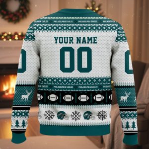 Personalized Eagles Football 2025 Ugly Christmas Sweater 2 Personalized Eagles Football 2025 Ugly Christmas Sweater
