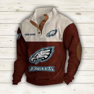 Personalized Eagles Stand Up Collar Sweatshirt