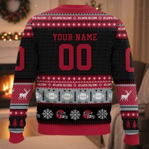 Personalized Falcons Football 2025 Ugly Christmas Sweater