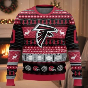 Personalized Falcons Football 2025 Ugly Christmas Sweater
