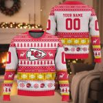 Personalized KC Chiefs Football 2025 Ugly Christmas Sweater