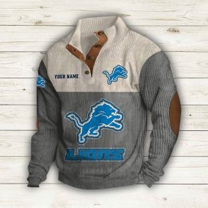 Personalized Lions Stand Up Collar Sweatshirt
