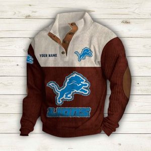 Personalized Lions Stand Up Collar Sweatshirt
