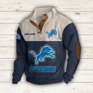 Personalized Lions Stand Up Collar Sweatshirt