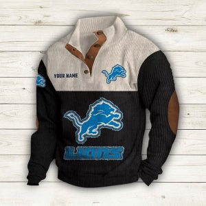 Personalized Lions Stand Up Collar Sweatshirt