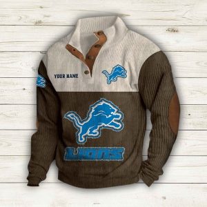 Personalized Lions Stand Up Collar Sweatshirt
