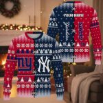Personalized NY Giants x Yankees Ugly Christmas Sweater