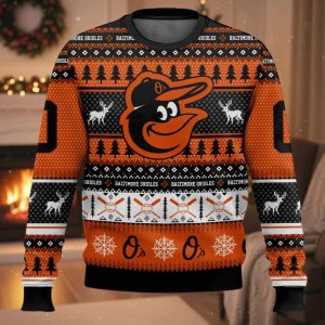 Personalized Orioles Baseball 2025 Ugly Christmas Sweater
