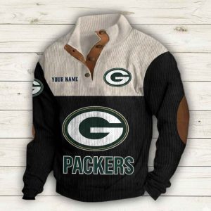 Personalized Packers Stand Up Collar Sweatshirt