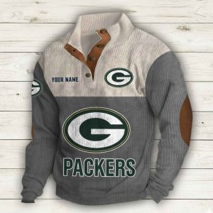Personalized Packers Stand Up Collar Sweatshirt