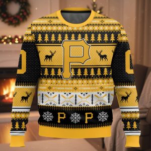Personalized Pirates Baseball 2025 Ugly Christmas Sweater