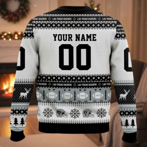 Personalized Raiders Football 2025 Ugly Christmas Sweater 2 Personalized Raiders Football 2025 Ugly Christmas Sweater