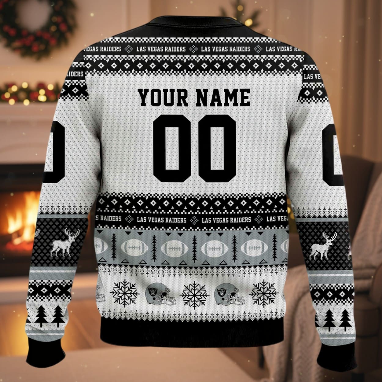 Personalized Raiders Football 2025 Ugly Christmas Sweater Personalized Raiders Football 2025 Ugly Christmas Sweater
