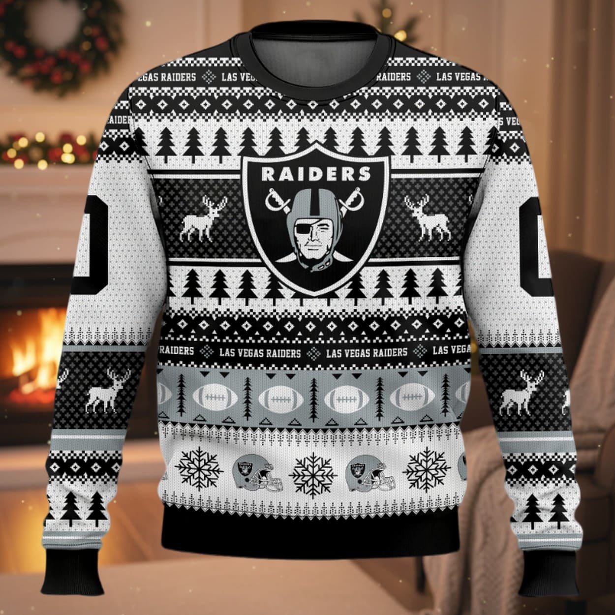 Personalized Raiders Football 2025 Ugly Christmas Sweater Personalized Raiders Football 2025 Ugly Christmas Sweater