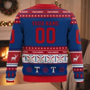 Personalized Rangers Baseball 2025 Ugly Christmas Sweater 2 Personalized Rangers Baseball 2025 Ugly Christmas Sweater