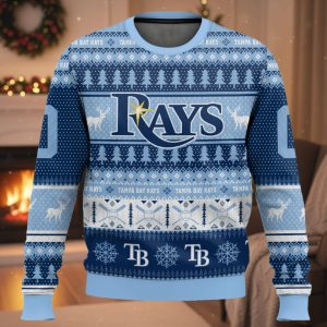 Personalized Rays Baseball 2025 Ugly Christmas Sweater