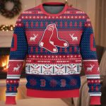 Personalized Red Sox Baseball 2025 Ugly Christmas Sweater