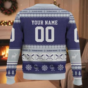 Personalized Rockies Baseball 2025 Ugly Christmas Sweater